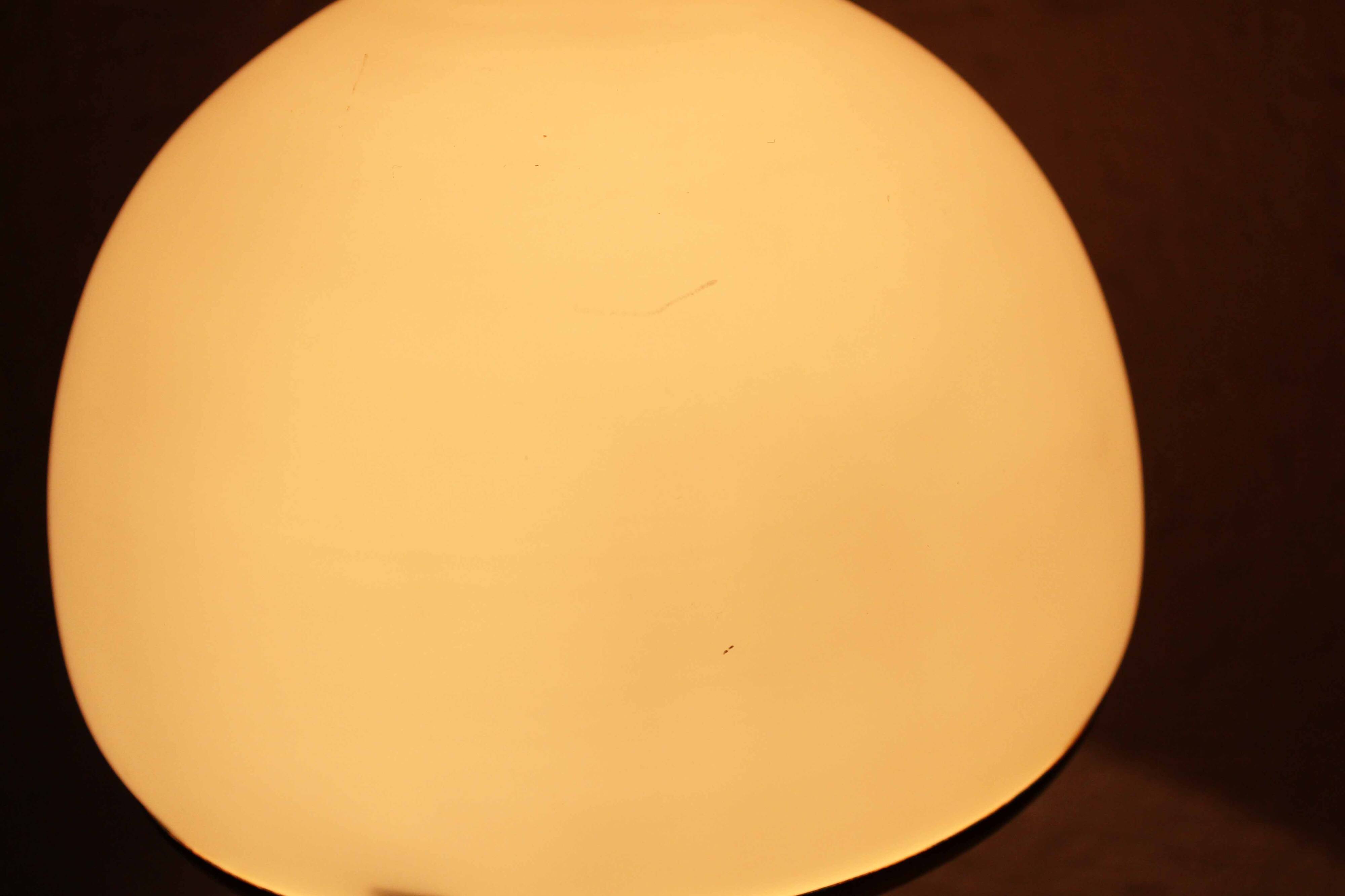 Brass and opaline glass table lamp 1980