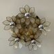 Vintage ceiling lamp in brass and mother-of-pearl 60s-70s