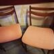 Set of 4 Scandinavian teak chairs 1960 fabric