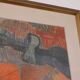Original Swedish glazed pastel/oil on panel – abstract – glazed, vintage & framed – 86 × 66 cm (33.9" × 26.0")