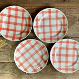 4 Moulin Des Loups “torchon” dessert plates