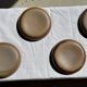Set of 6 handmade ceramic deep plates in glazed beige D19.5 H4