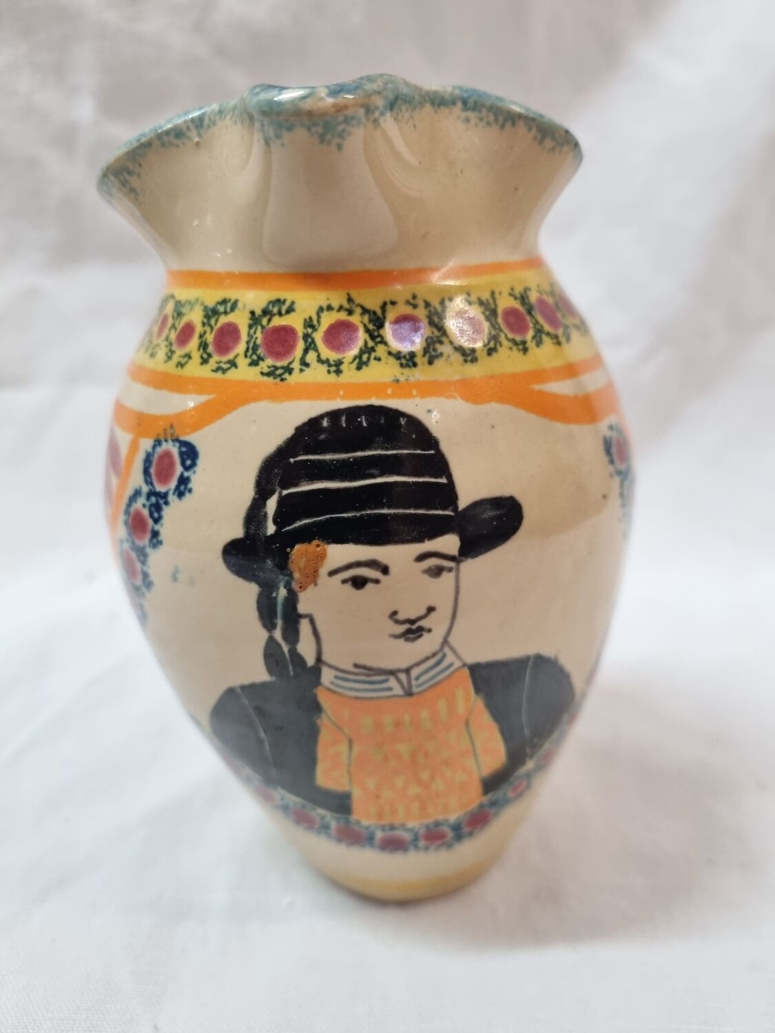 Cider or milk pitcher, Henriot, Quimper 1920