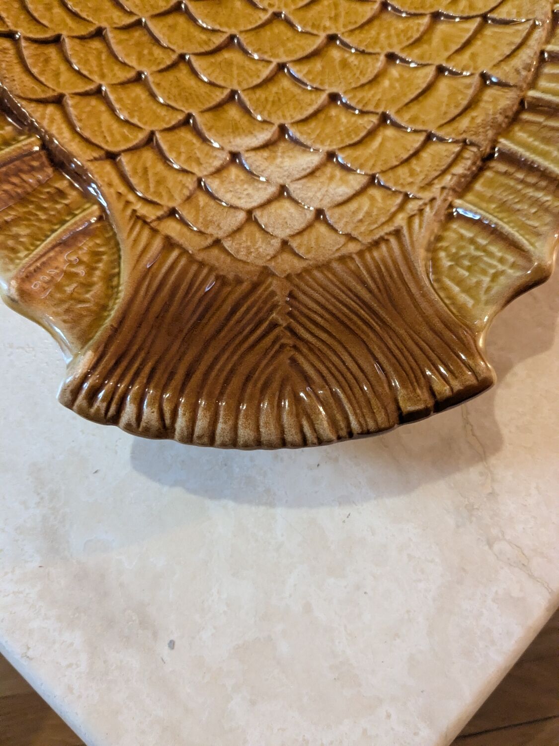 Large fish dish Sarreguemines