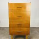Commode chiffonnier années 50, bois blond