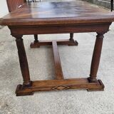Rectangular table in chene parquet top of the xix th century