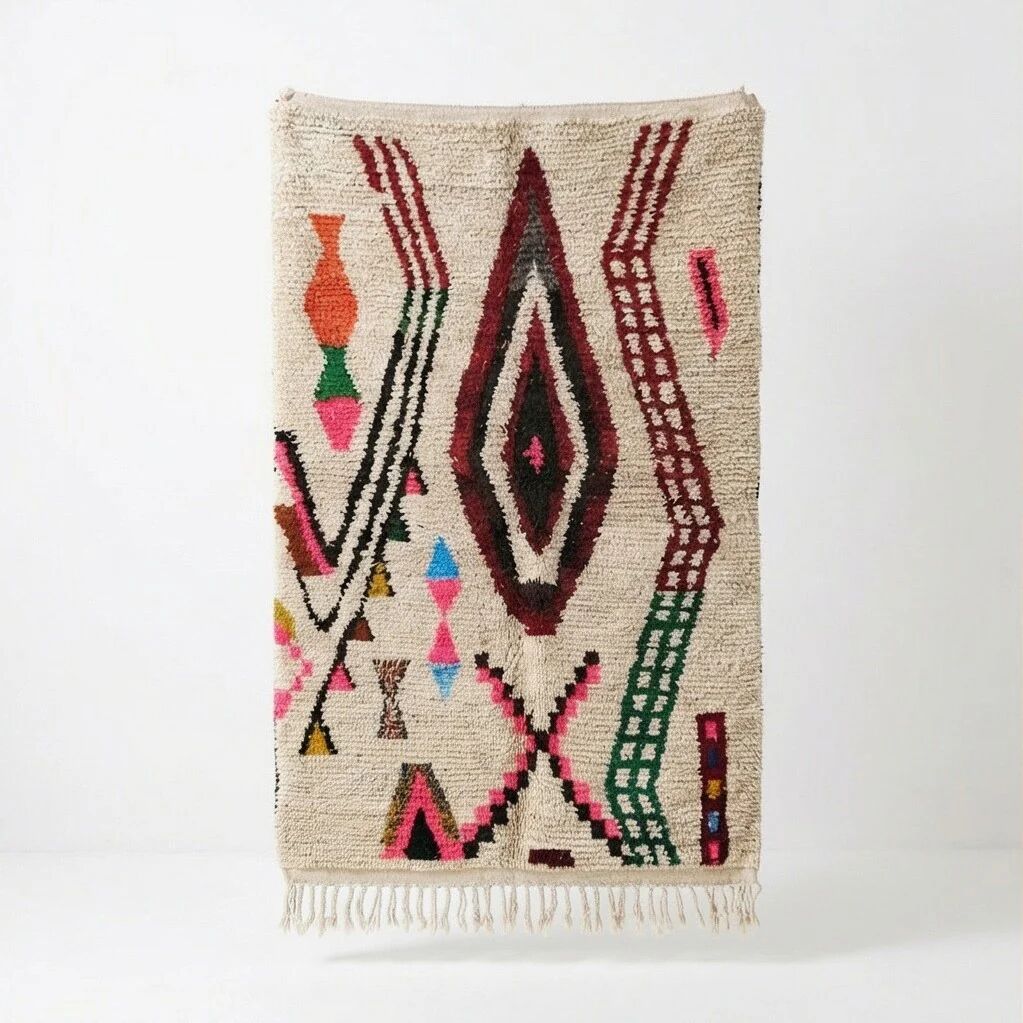 Colourful Azilal Moroccan rug 180x280 cm