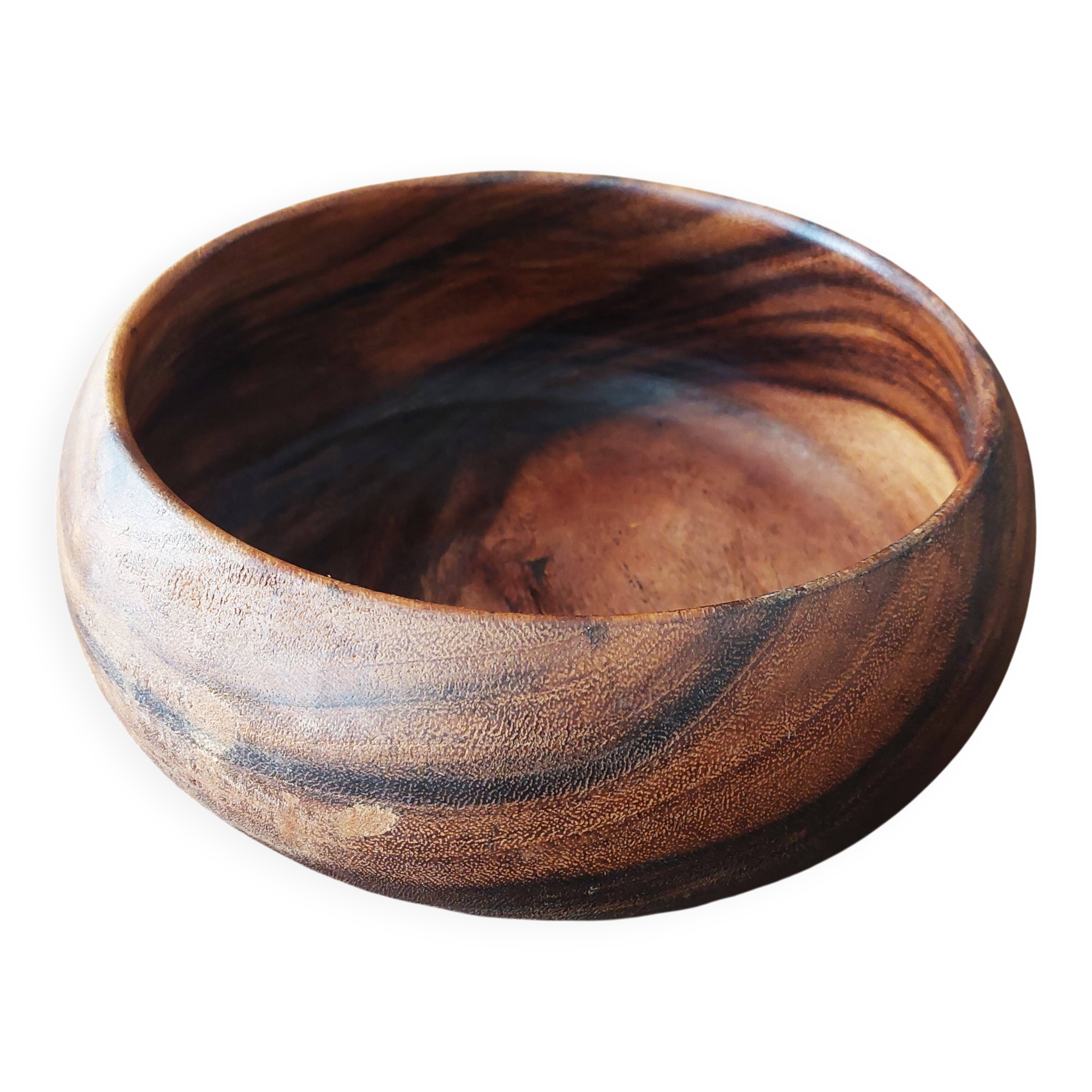 Vintage wooden fruit bowl