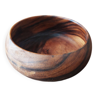 Vintage wooden fruit bowl