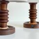 Pair of vintage wooden lamps