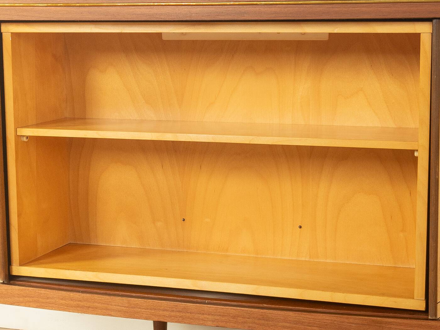 Elegant bar cabinet from the 1950s with rotating compartment and mirrored back