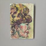 Contemporary female portrait acrylic painting on canvas