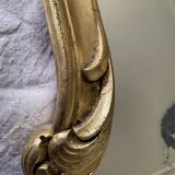 Golden resin rock mirror  42x68cm