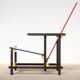 Red and blue chair Gerrit Rietveld by Cassina