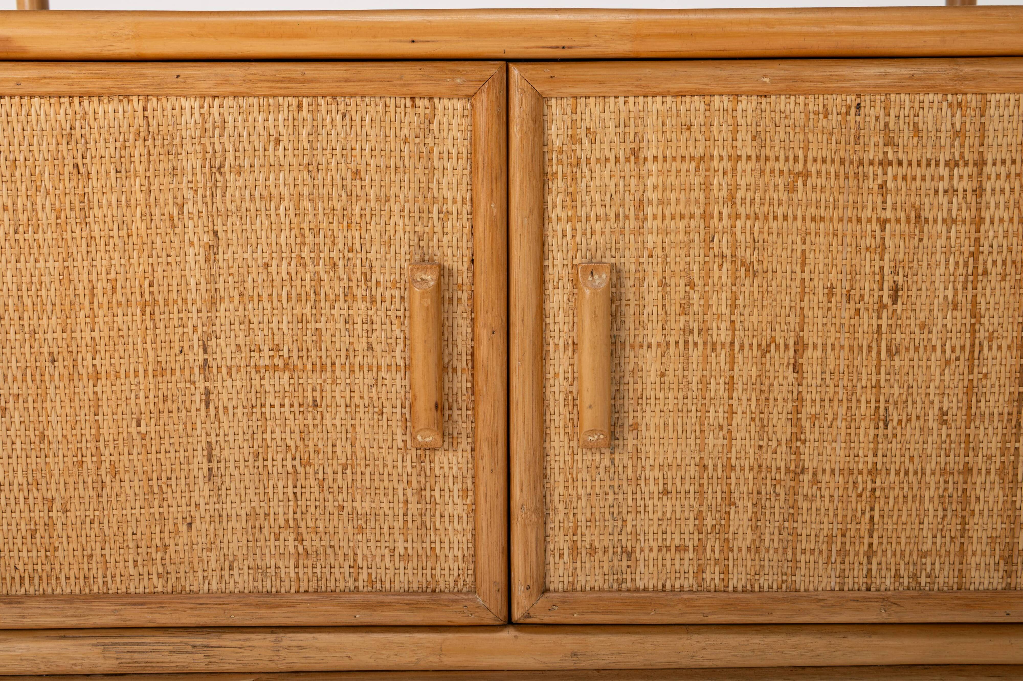 Bamboo cabinet sideboard