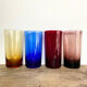 4 verres long drink colorés