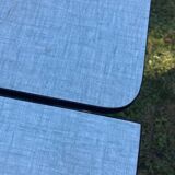 Blue formica table with extensions