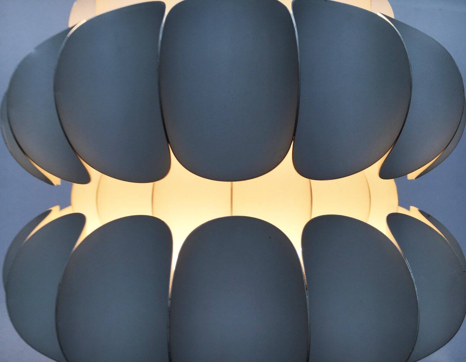 White metal pendant lamp from the mid-century by H. Zender for Temde.