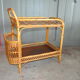 Rattan service trolley