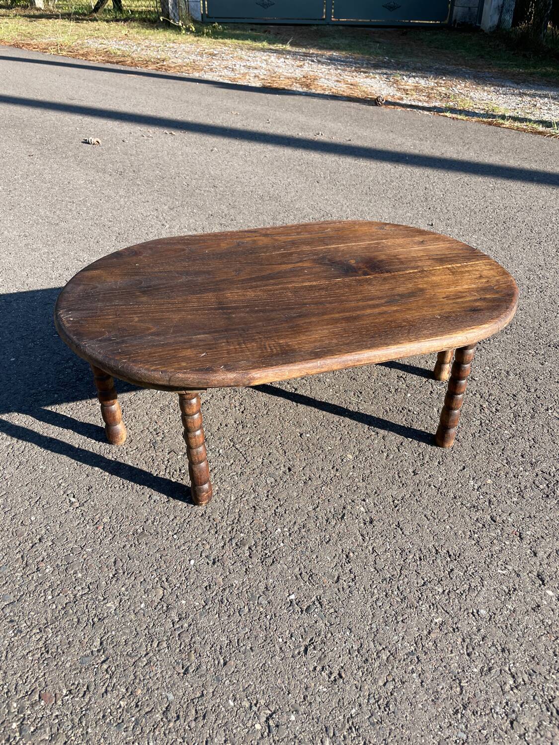 Small coffee table in turned wood