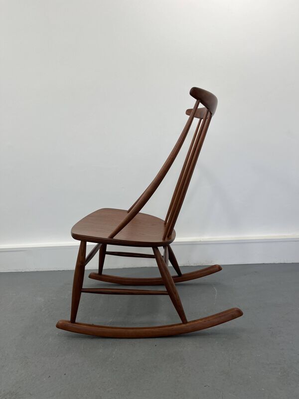 Rocking chair par Illum Wikkelsø pour Niels Eilersen