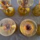 Amber bubble foot glasses