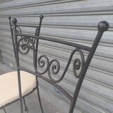 Set of four wrought iron chairs 1960