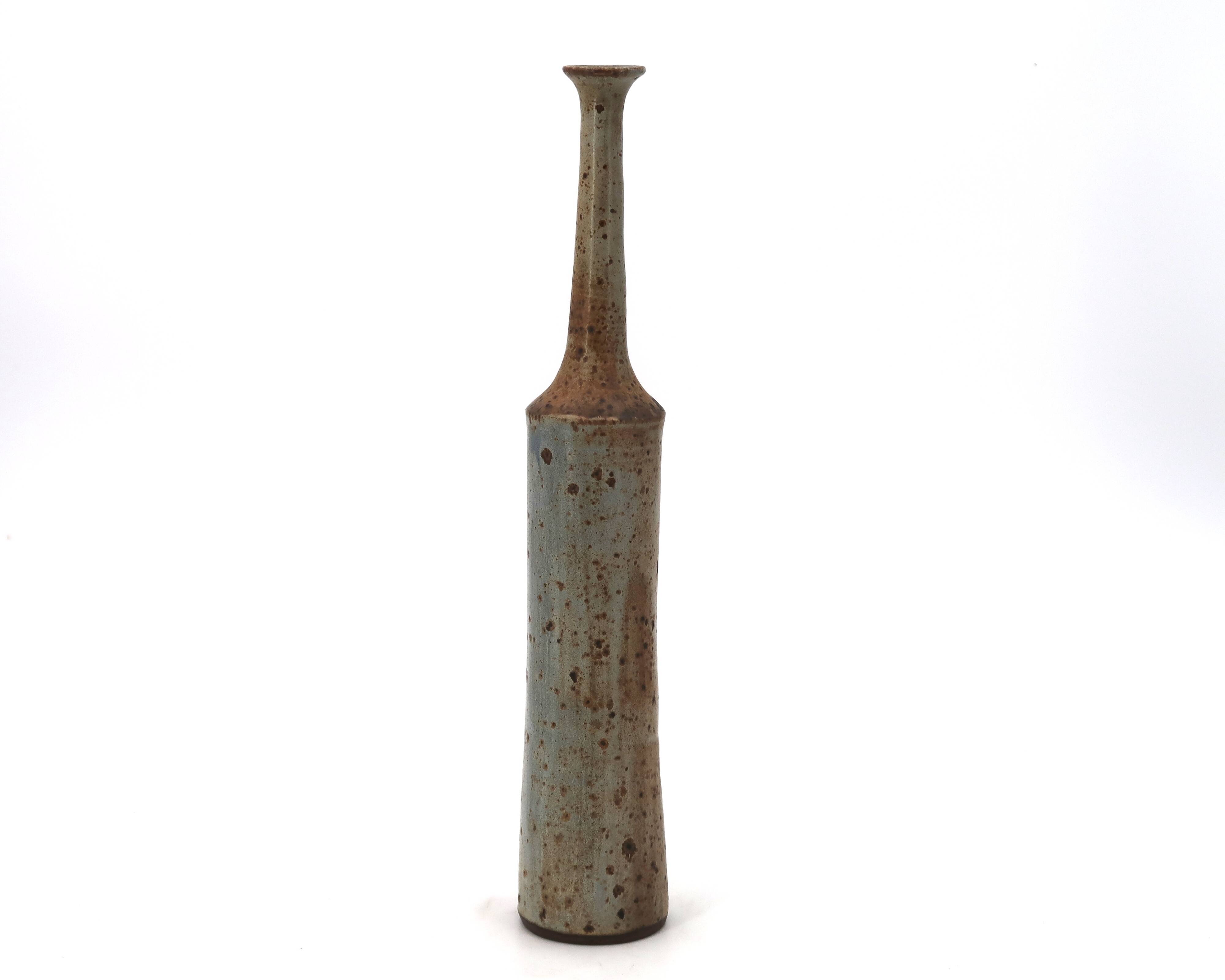 Large ceramic bottle vase by Jacky Coville, 1970s
