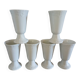 6 mazagrans/ mugs in white porcelain