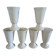 6 mazagrans/ mugs in white porcelain