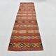 Tapis de couloir bohème 88 x 383 cm, tapis kilim turc, décoration rustique de ferme