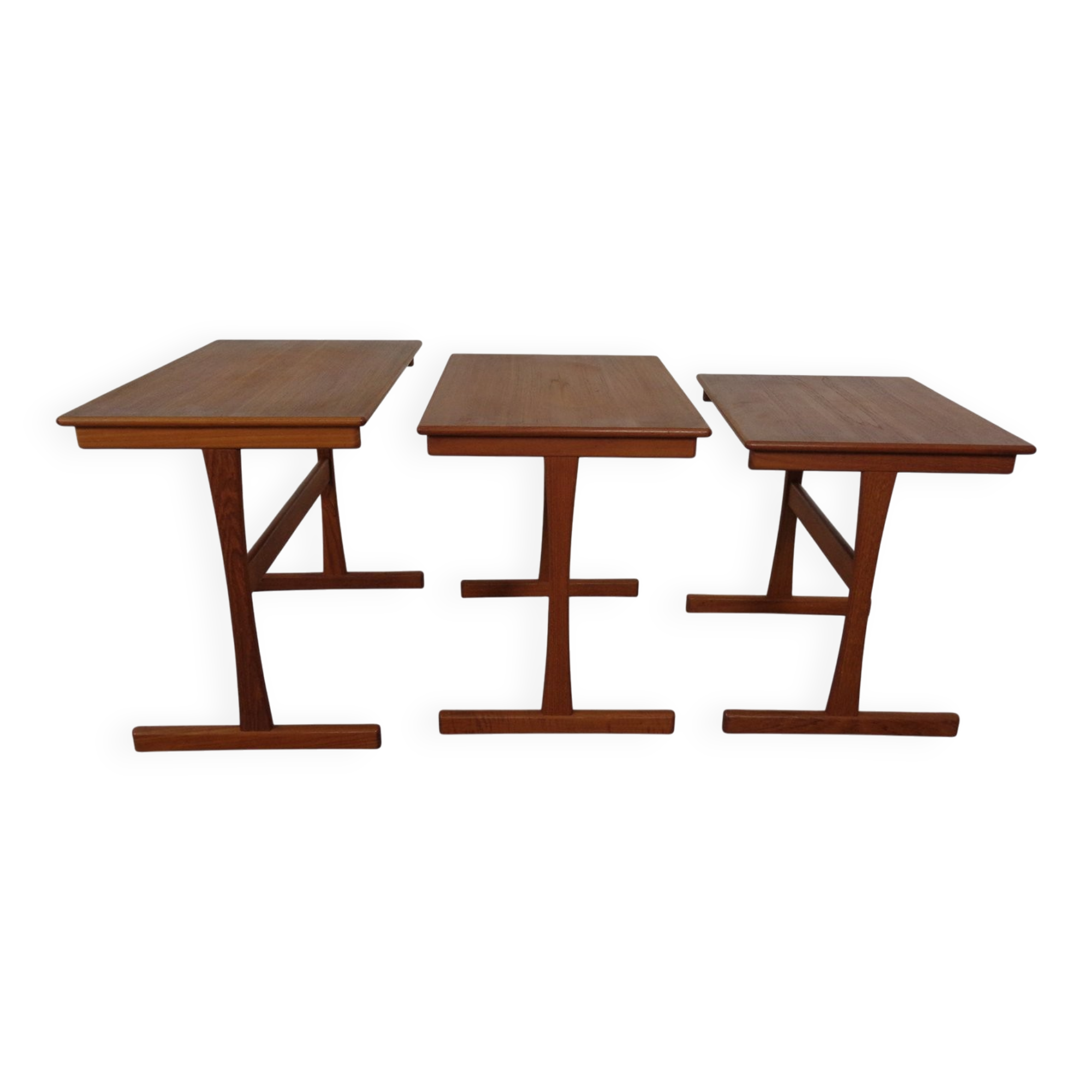 Danish Teak Nesting Tables, 1960s, Set of 3