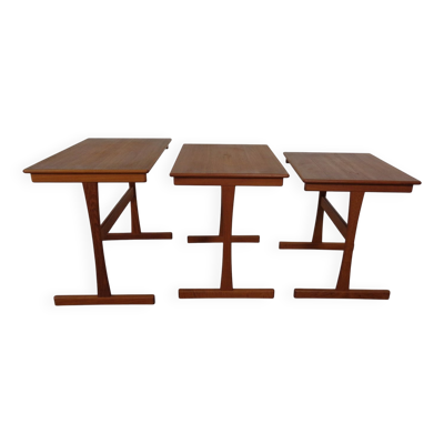 Danish Teak Nesting Tables, 1960s, Set of 3
