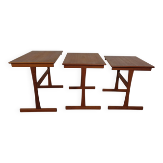 Danish Teak Nesting Tables, 1960s, Set of 3