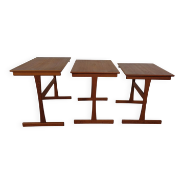 Danish Teak Nesting Tables, 1960s, Set of 3