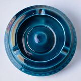 Manises blue ceramic ashtray, Spain, 1970s