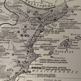 Lithograph map of Spain from 1928