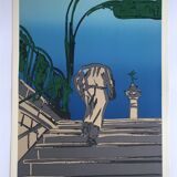 Antonio recalcati, untitled, 1974. original screenprint signed in pencil