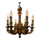 Lustre chandelle bois sculpté années 60
