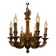 Lustre chandelle bois sculpté années 60