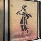 Vintage 1930 triptych mirror barber hairdresser young dancer woman - 19 x