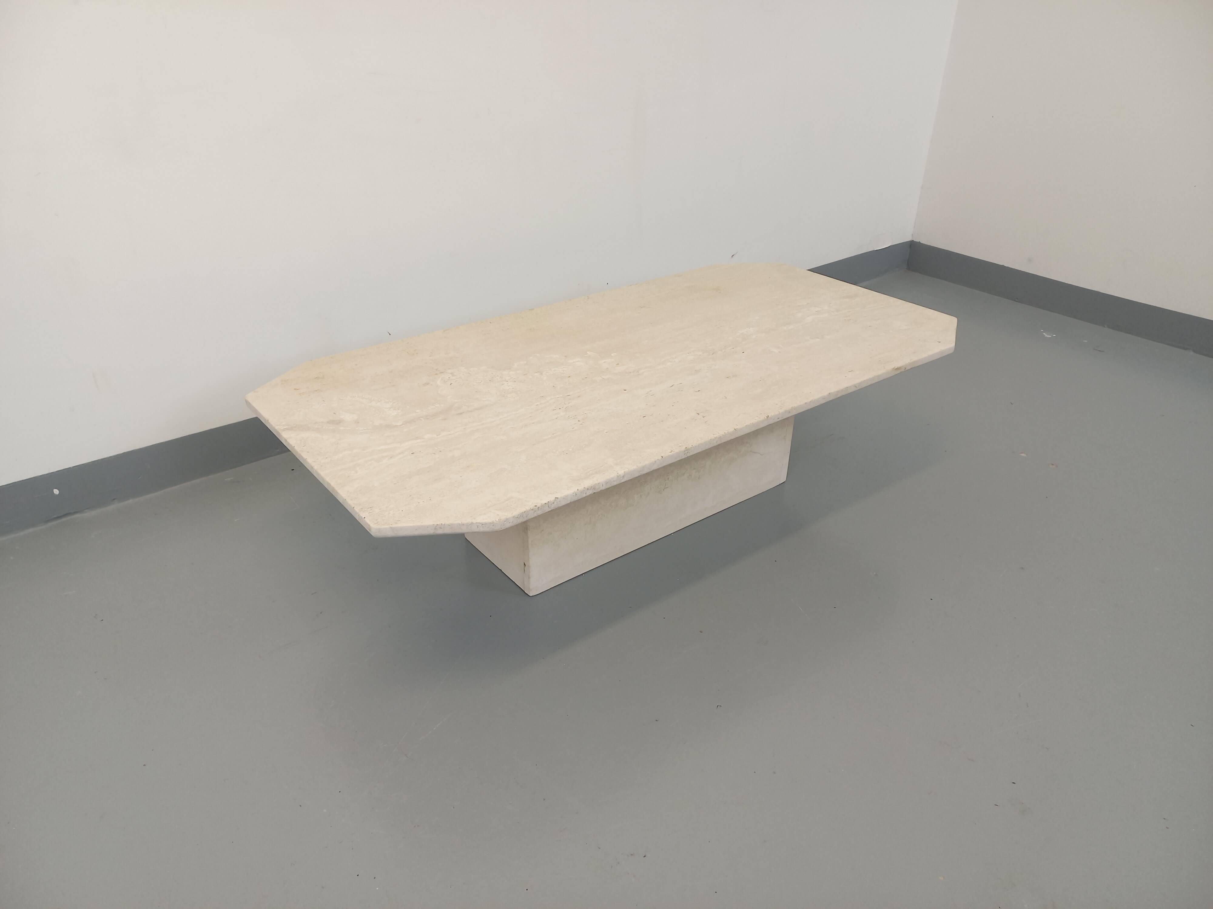 Vintage travertine coffee table from the 70s 80s