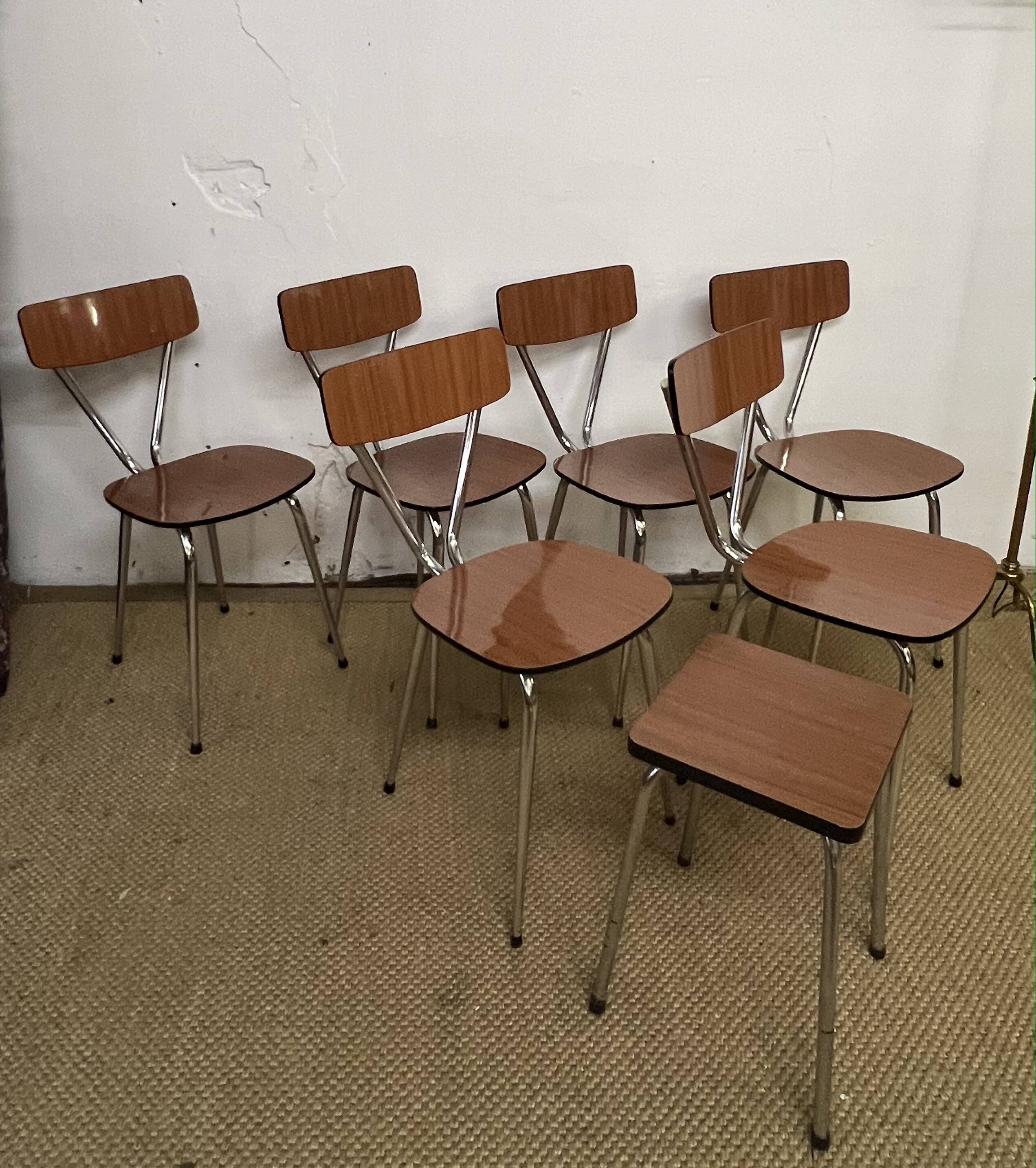 Tublac formica table and chairs set 1970