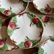 Antique barbotine service with Choisy le Roi apple decorations