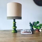 Vintage green glass lamp