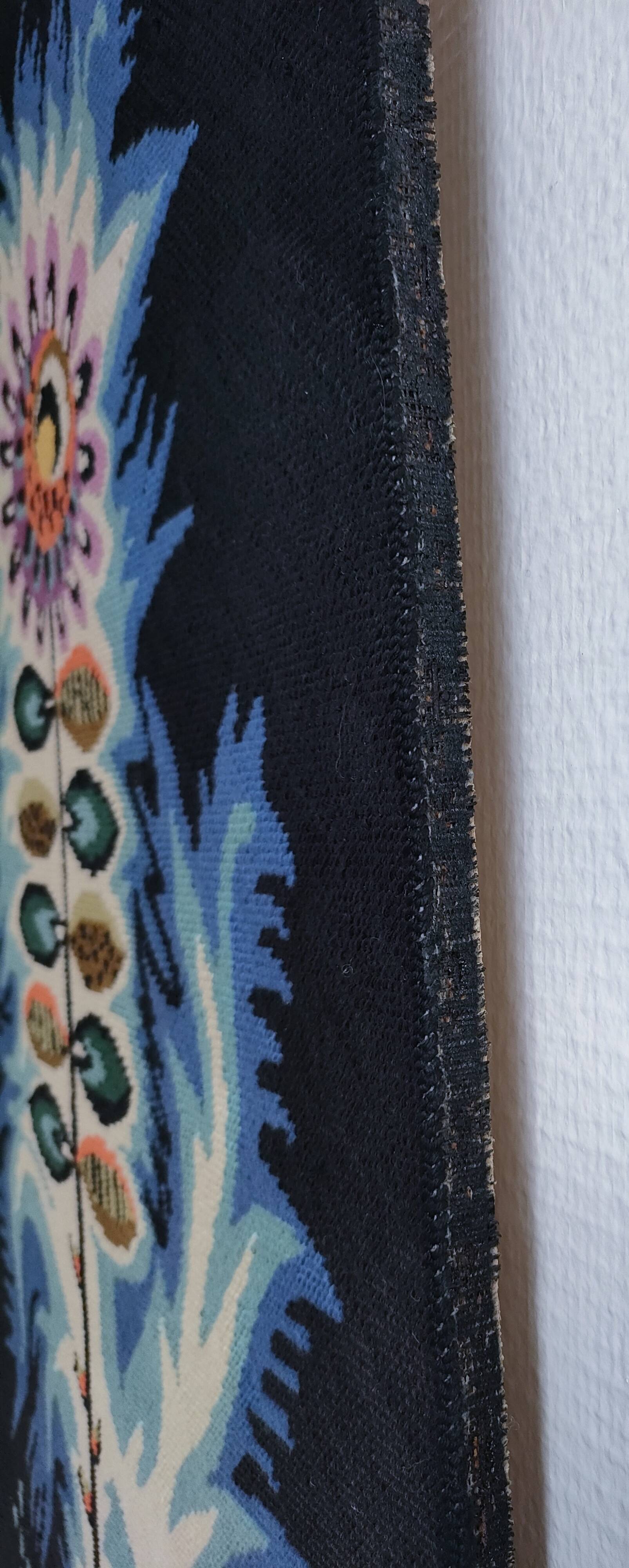 70s design flower tapestry