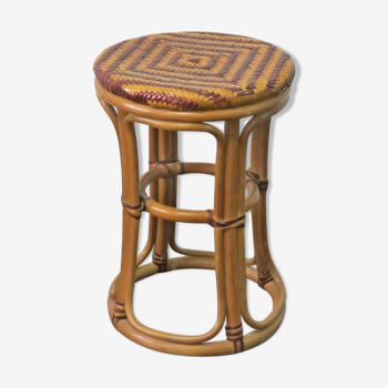 Tabouret rotin bambou