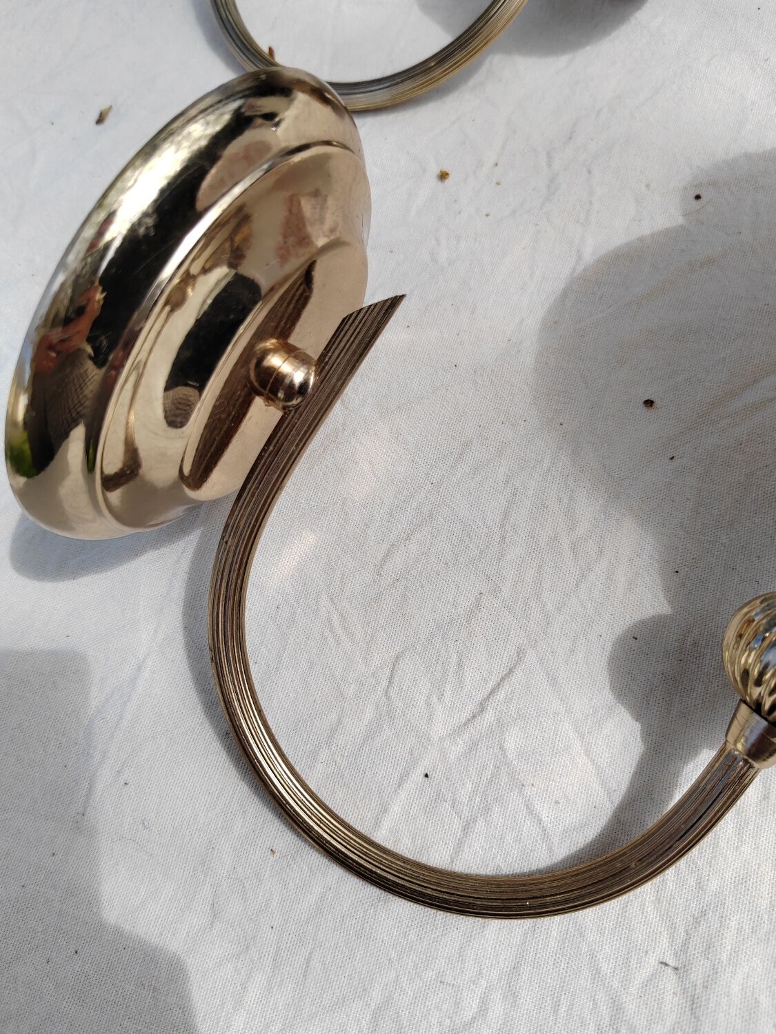 Pair of wall sconces with floral lampshades