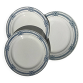 3 Assiettes plates Terre de fer Carina U&C Sarreguemines