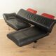 de Sede | Reto Frigg DS 140 sofa, 1980s, black leather & chrome, adjustable headrests
